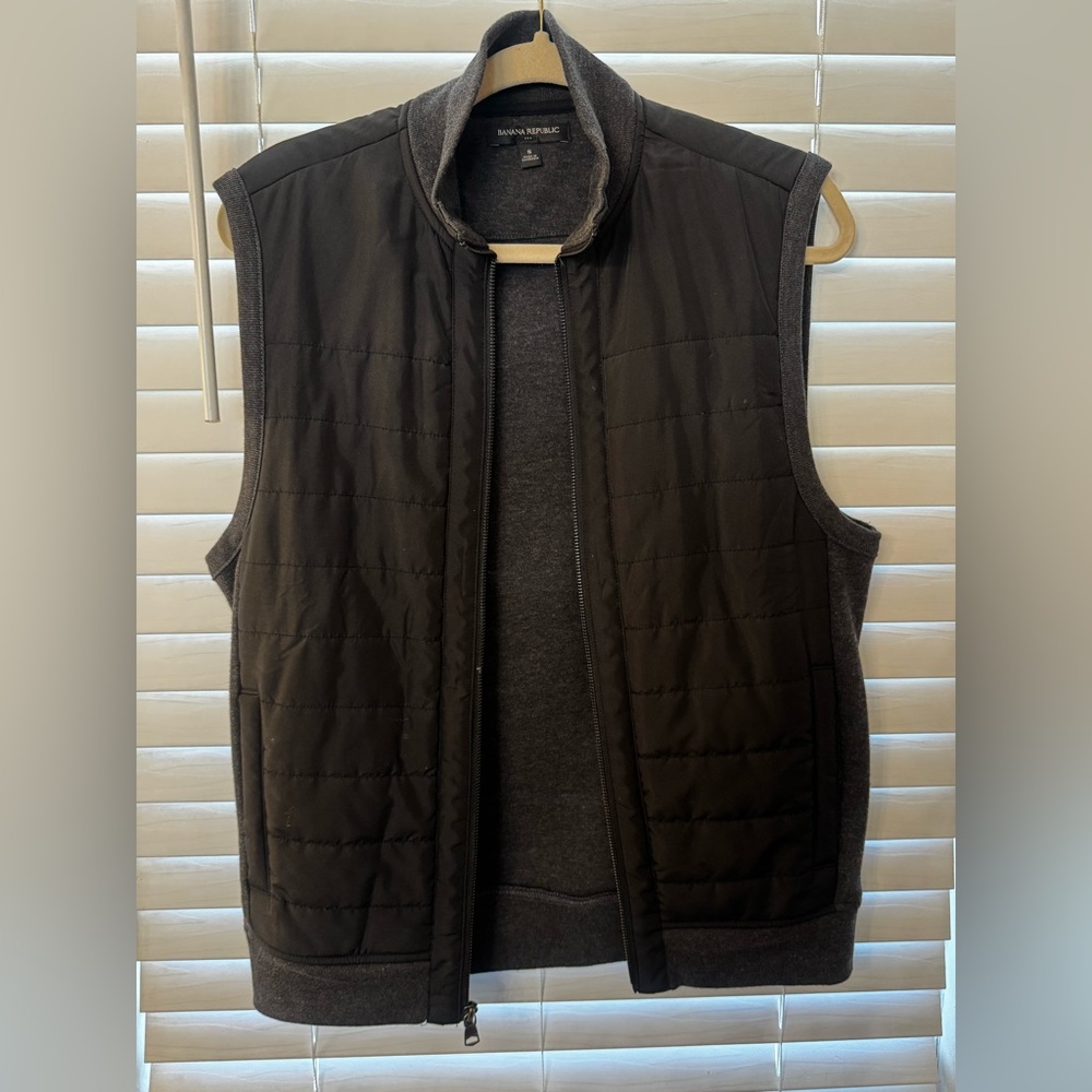 Banana Republic Black Quilted Vest